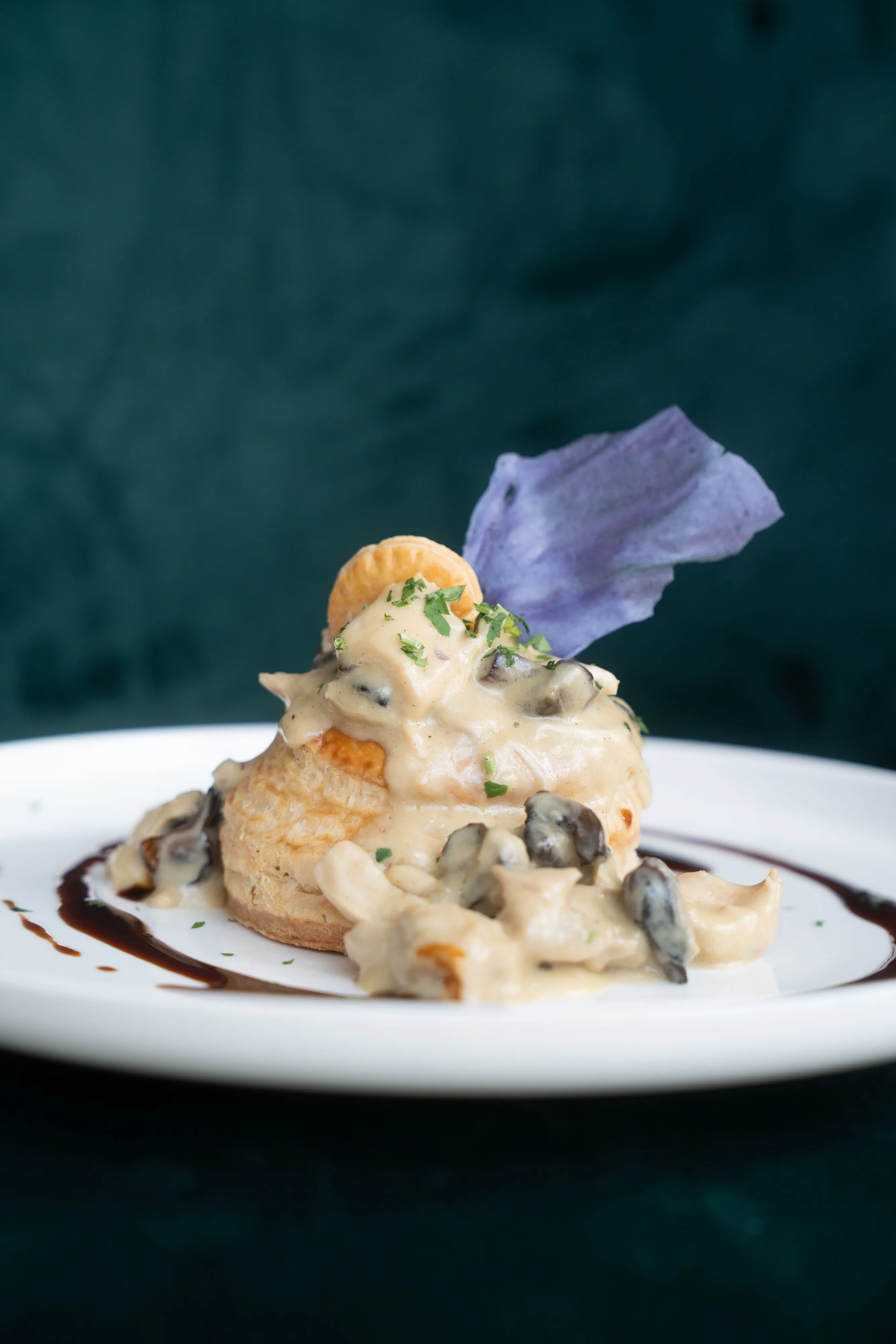 Vol-au-vent with wild mushrooms