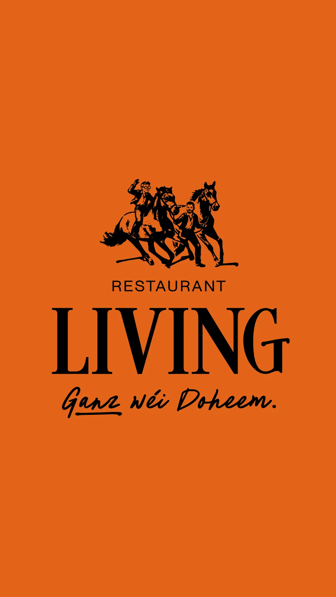 Restaurant Living logo, Ganz wéi Doheem